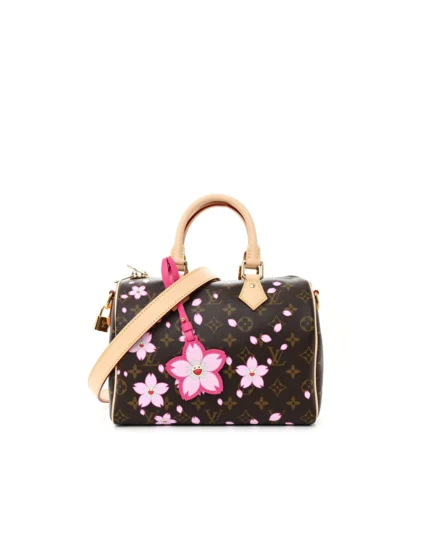 Monogram Cherry Blossom Speedy Bandouliere 25 Sakura Brown